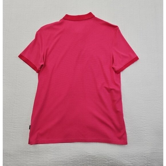 Calvin Klein The Liquid Touch Polo Men's Medium Pink Red Stripe EUC LN Tennis - Picture 12 of 16